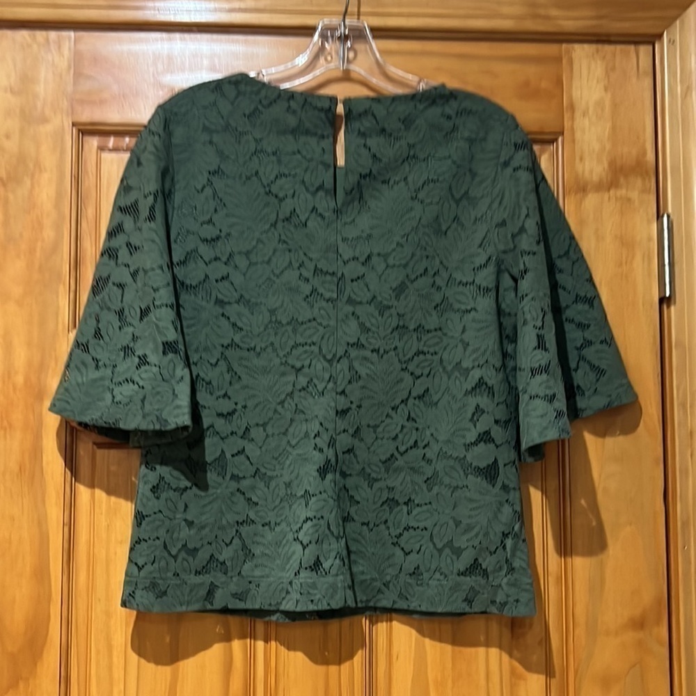 Banana Republic Green Lace Blouse Women's XS - Picture 4 of 6